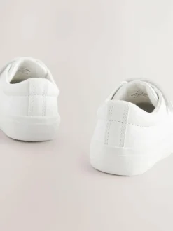 Next Wide Fit (G) Chunky Trainers With Touch Fastening White New