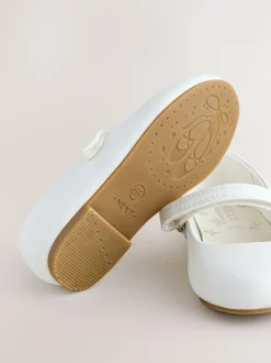 Next Wide Fit (G) Mary Jane Touch Fastening Occasion Shoes White Clearance