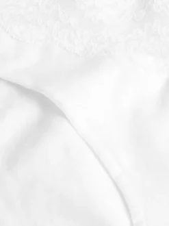 Next White/Black/Grey High Leg Cotton Lace Knickers 4 Pack Sale