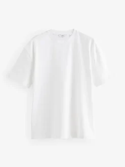 Next White/Black/Navy Relaxed Fit Heavyweight T-Shirts 3 Pack Hot