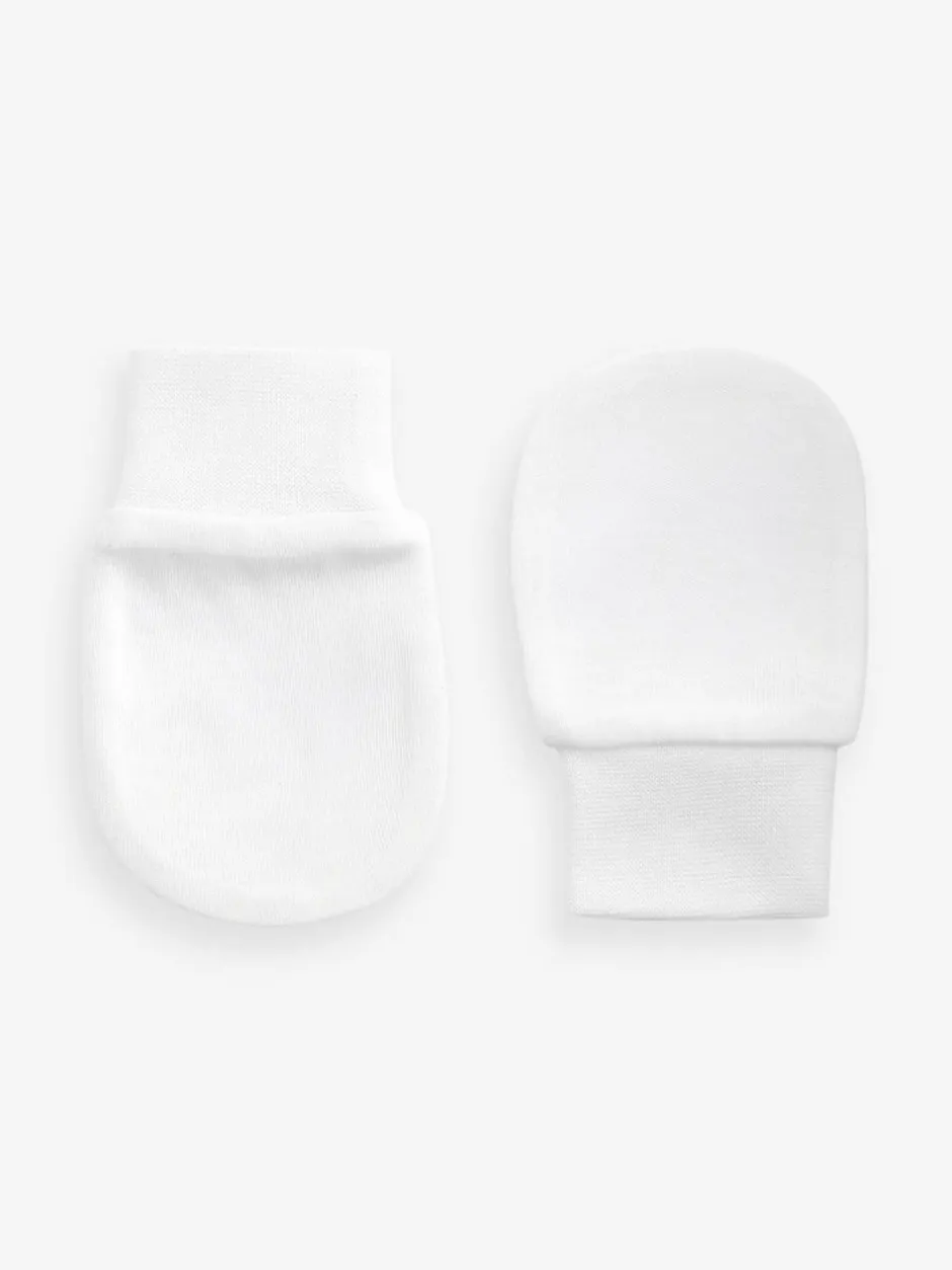 Next White/Blue Baby Scratch Mitts 3 Pack Discount