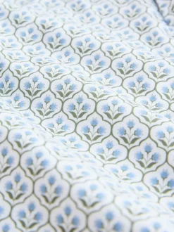 Next Regular Fit Long Sleeve Print Shirt White/Blue Floral Trellis Sale