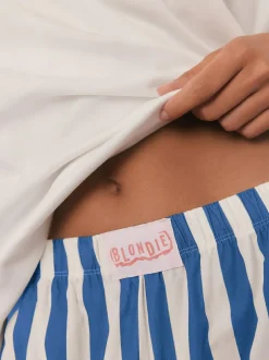 Next White/Blue Stripe Blondie Short Sleeve Pyjamas New