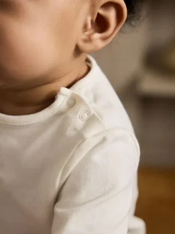 Next White/Brown Baby Long Sleeve Top and Trousers Set 2 Piece (0mths-2yrs) Online