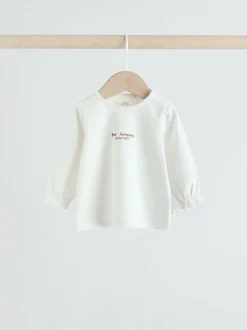 Next White/Brown Baby Long Sleeve Top and Trousers Set 2 Piece (0mths-2yrs) Online