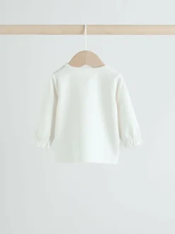 Next White/Brown Baby Long Sleeve Top and Trousers Set 2 Piece (0mths-2yrs) Online
