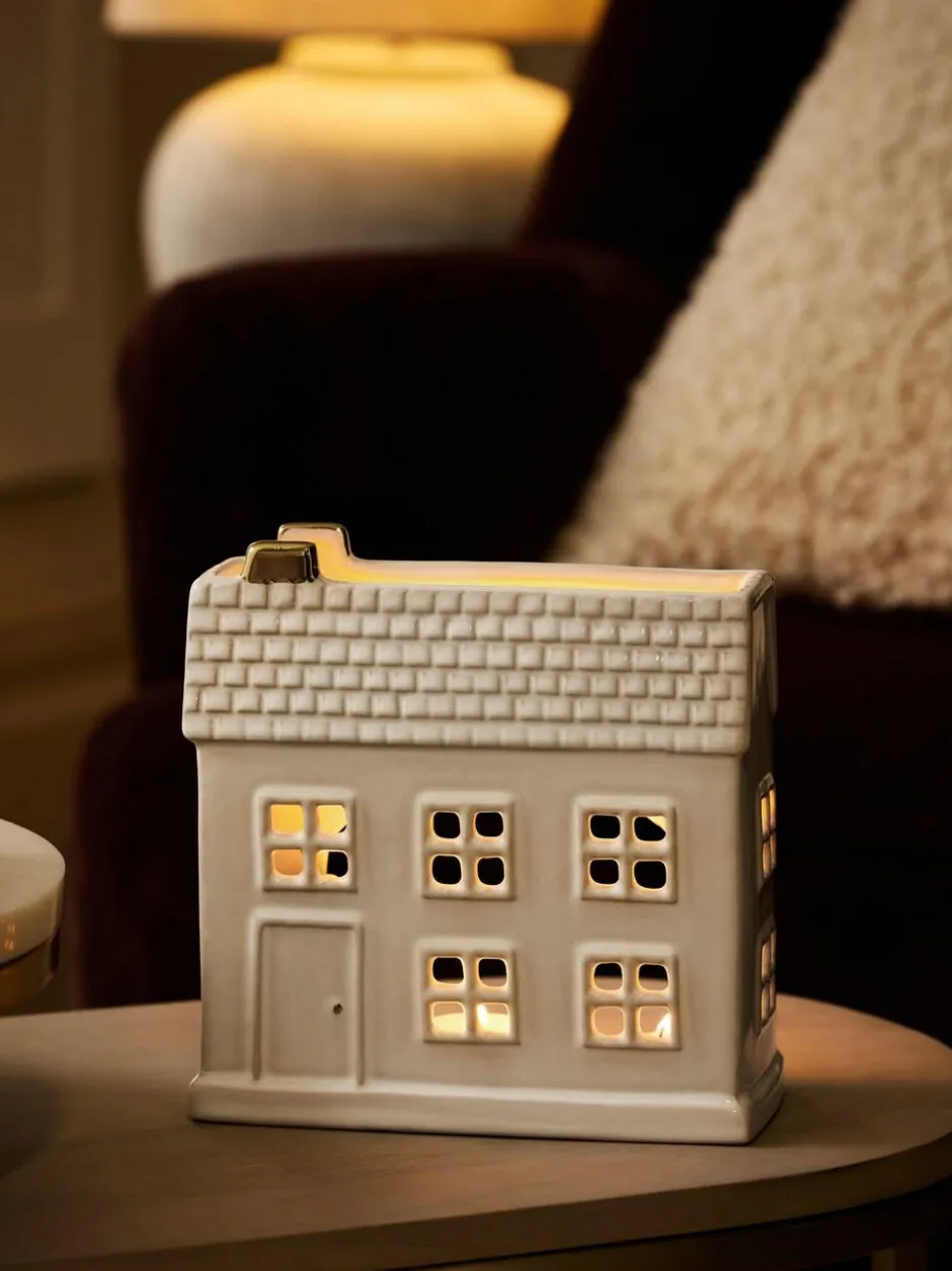 Next White/Gold House Tea Light Holder Sale