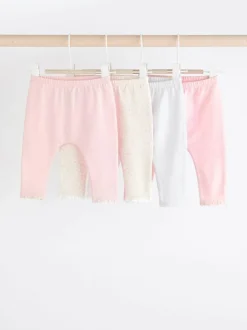 Next White/Pink Baby Leggings 4 Pack (0mths-2yrs) Best