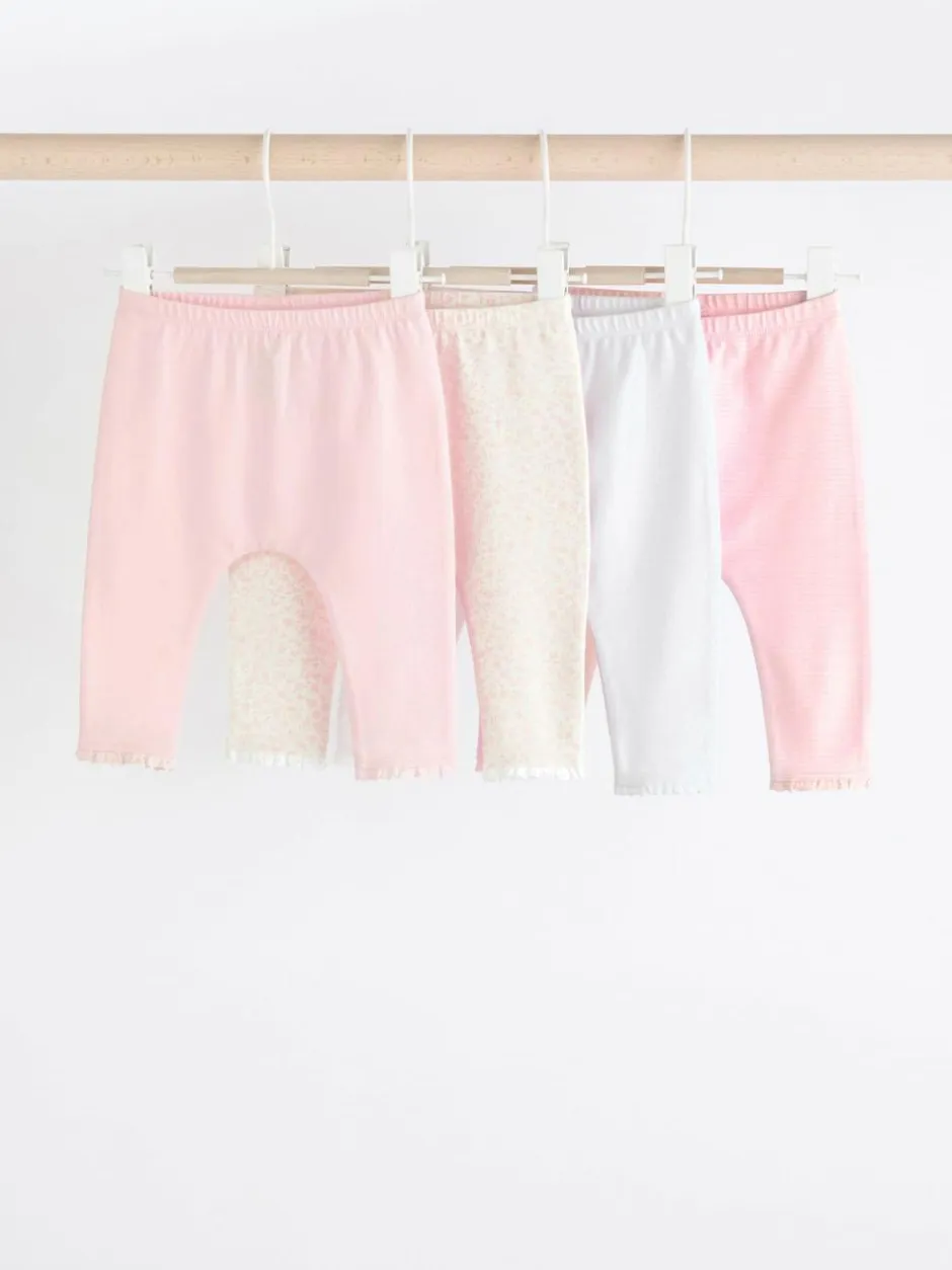 Next White/Pink Baby Leggings 4 Pack (0mths-2yrs) Best