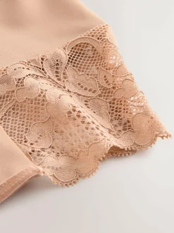 Next Tummy Control Light Shaping High Waist Thongs 2 Pack White/Praline Nude Discount