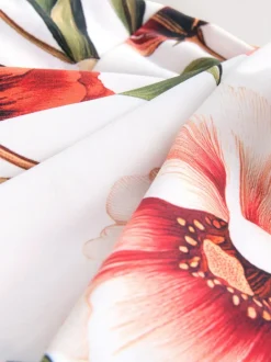 Next Wrap Tummy Control Swimsuit White/Red Floral