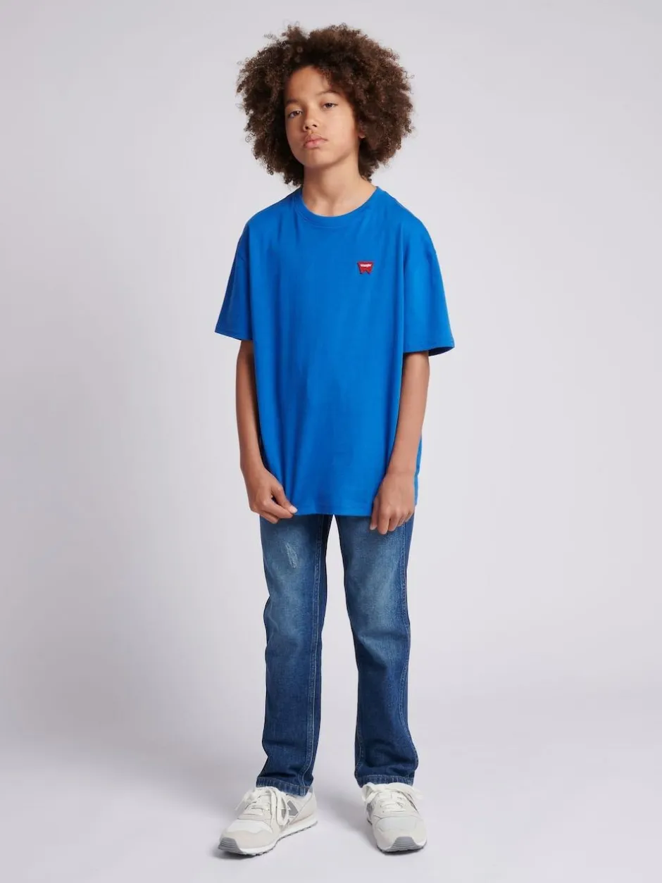 Wrangler Straight Fit Boys Jeans Blue Chrome Online