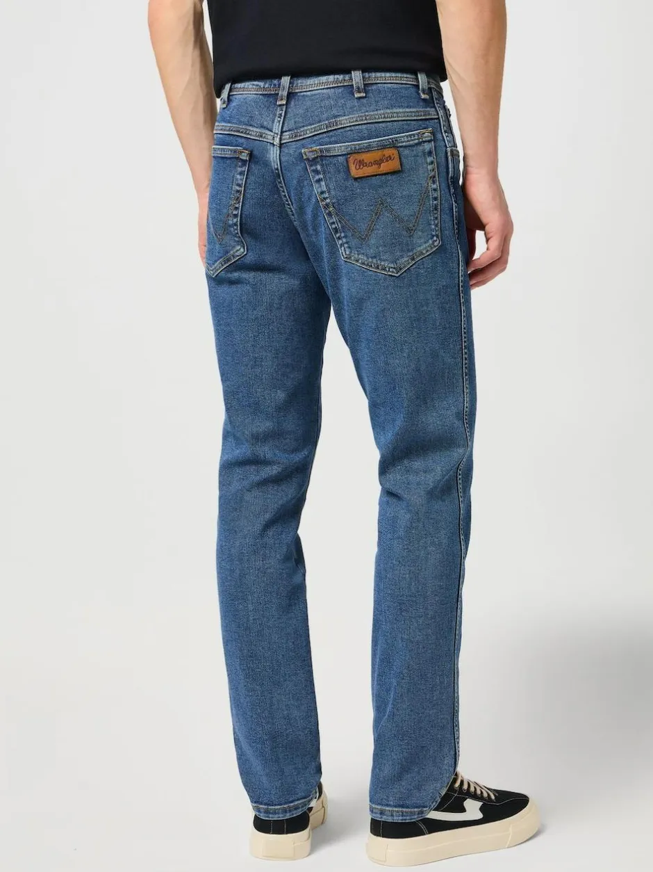 Wrangler Slim Fit Texas Jeans Mid Blue Denim Sale