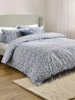 Wylder Hannah Duvet Set With Bow Tie Blue Best