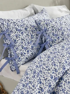 Wylder Hannah Duvet Set With Bow Tie Blue Best