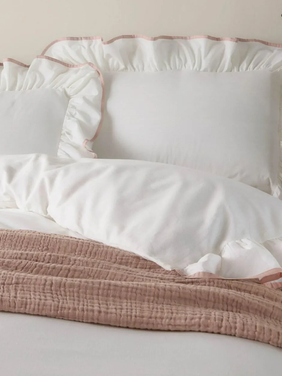 Wylder Blousey Cotton Ruffle Duvet Set Pink Discount