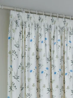 Wylder White Meadow Pencil Pleat Curtains Best
