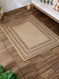 Yard Natural Camber Jute Effect Indoor/Outdoor Washable Rug Sale