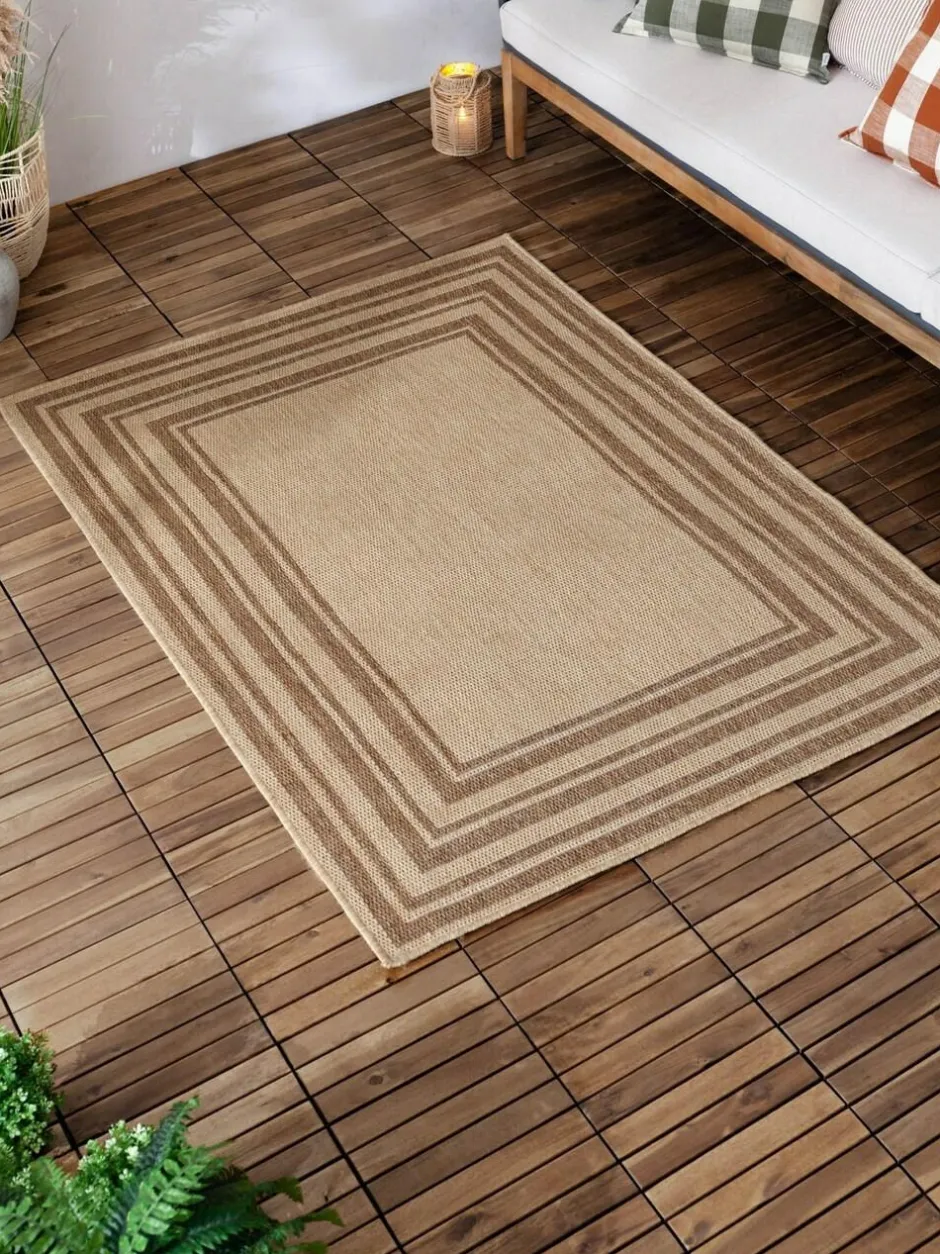 Yard Natural Camber Jute Effect Indoor/Outdoor Washable Rug Sale