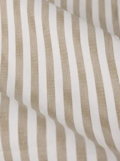 Yard Hebden Striped Cotton Blackout Pencil Pleat Curtains Natural Clearance