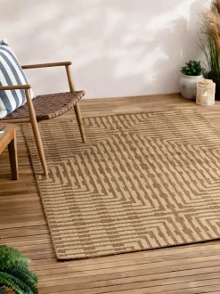 Yard Natural Sandown Jute Effect Indoor/Outdoor Washable Rug Discount