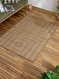 Yard Natural Sandown Jute Effect Indoor/Outdoor Washable Rug Discount