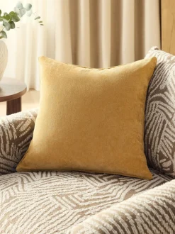 Next Yellow 45 x 45cm Soft Velour Cushion Sale