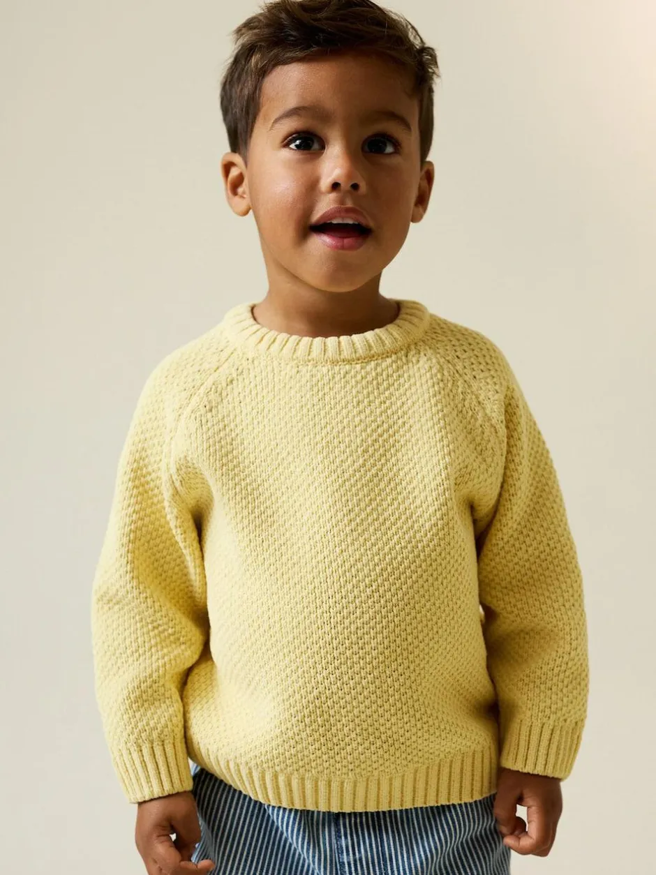 Next Chenille Knitted Crew Neck Jumper (3mths-7yrs) Yellow Online