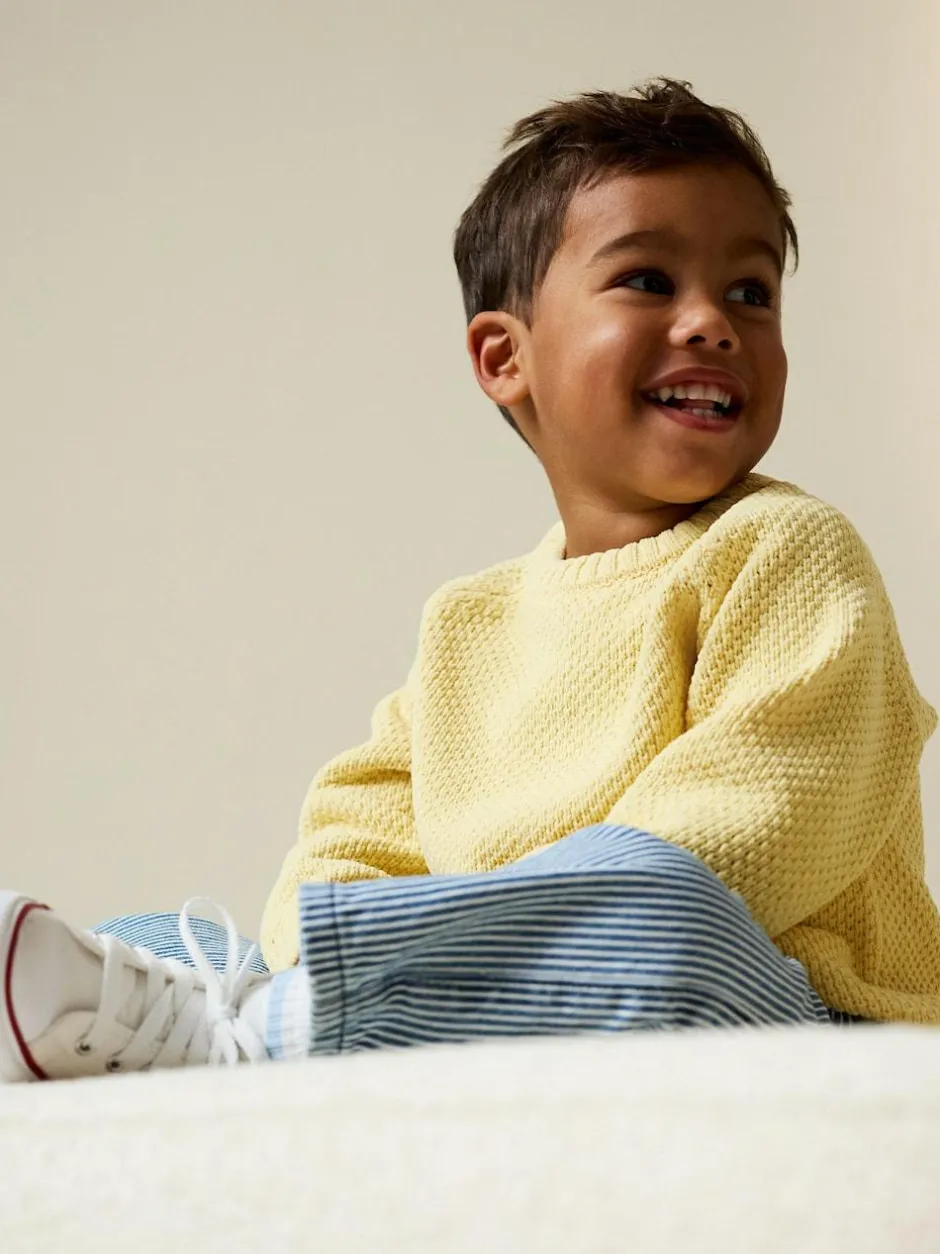 Next Chenille Knitted Crew Neck Jumper (3mths-7yrs) Yellow Online