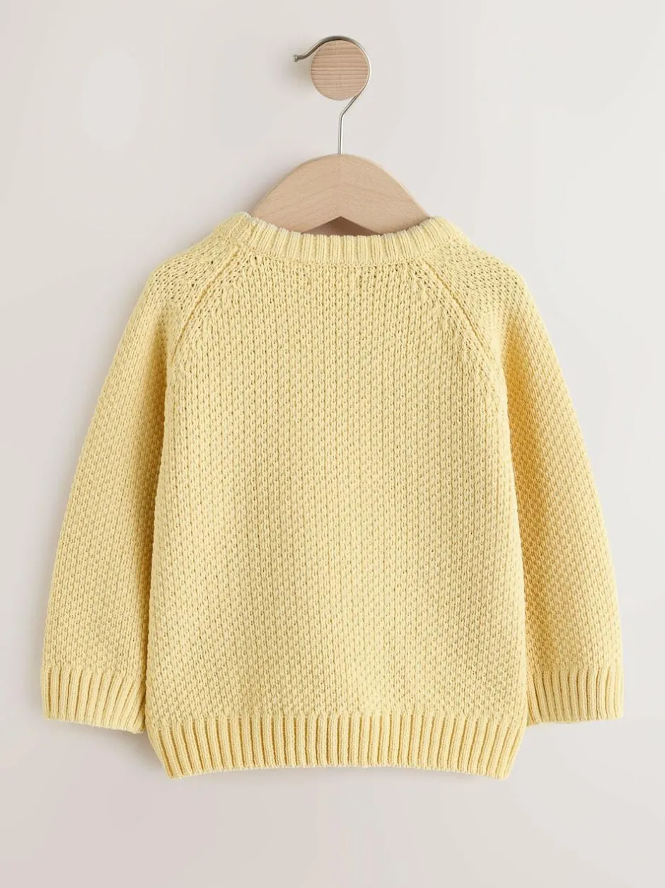 Next Chenille Knitted Crew Neck Jumper (3mths-7yrs) Yellow Online