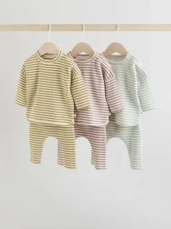 Next Yellow/Pink/Blue Baby Jersey Tops and Leggings Set 6 Piece (0mths-2yrs) Discount