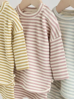 Next Yellow/Pink/Blue Baby Jersey Tops and Leggings Set 6 Piece (0mths-2yrs) Discount