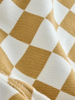 Next Yellow/White Checkerboard Printed Pull On Wide Trousers (3mths-7yrs) New
