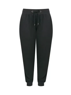 Yours Curve Black Basic Cuffed Joggers New