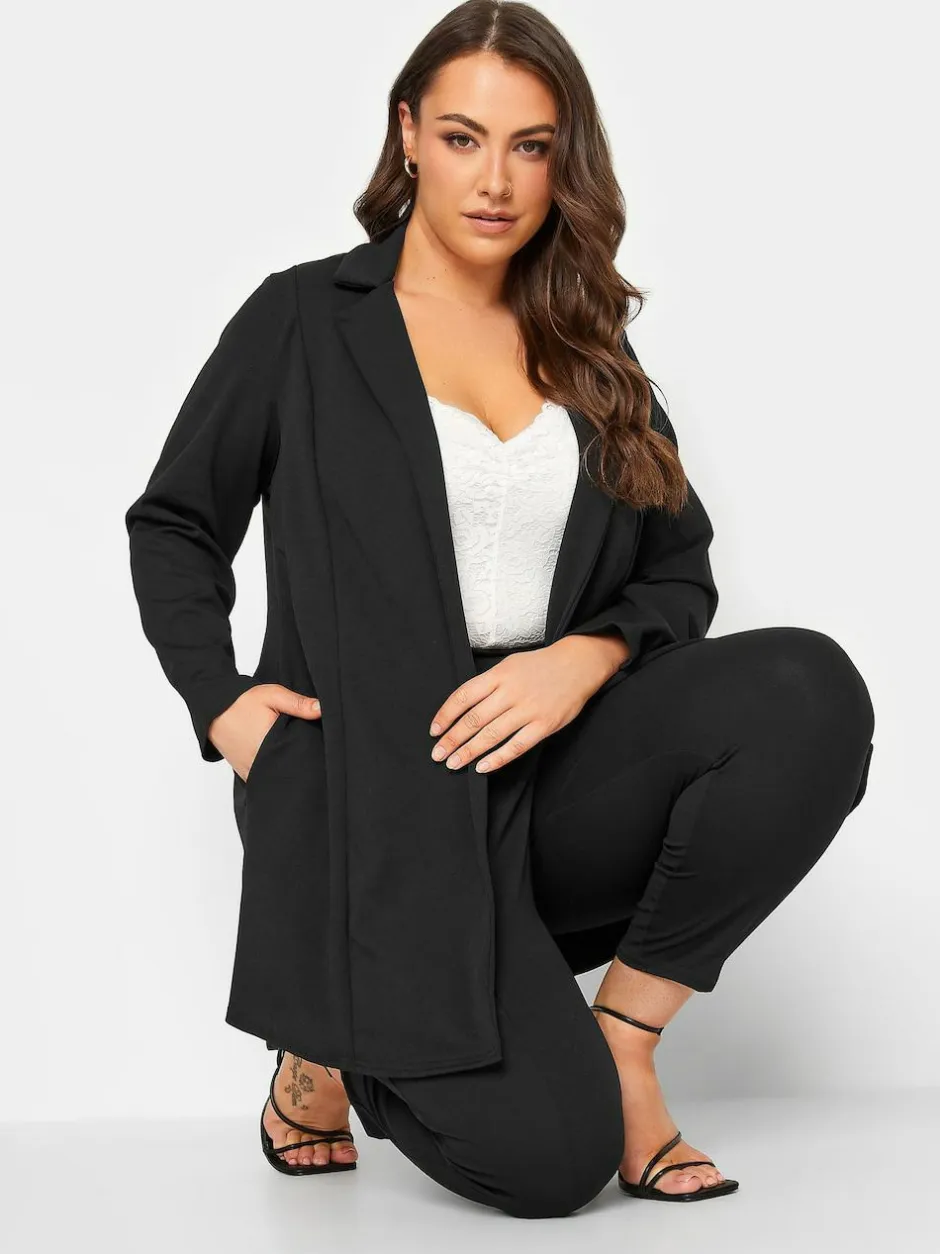 Yours Curve Black Limited Blazer Online