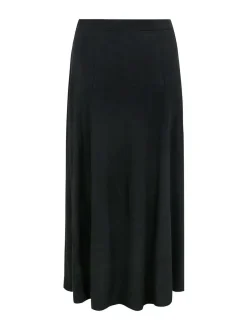 Yours Curve Black Maxi Jersey Stretch Skirt Outlet