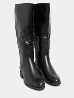 Yours Curve Wide Fit Extra Wide Fit Stretch Knee Boots Black