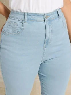 Yours Curve Blue Basic Denim Shorts Best