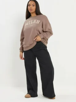 Yours Curve Brown Sunday Sweatshirt Discount