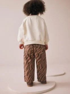 Next Wide Leg Jeans (3mths-7yrs) Zebra Print New