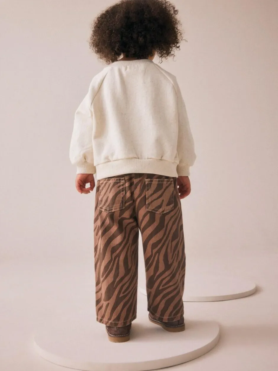 Next Wide Leg Jeans (3mths-7yrs) Zebra Print New