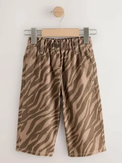 Next Wide Leg Jeans (3mths-7yrs) Zebra Print New